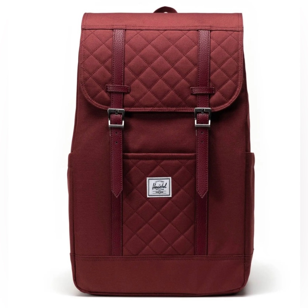 NWOT Herschel Retreat Backpack - 23L | Oxblood Red Quilted